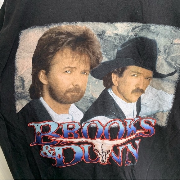 Vintage Brooks & Dunn 1994 Tee Shirt Size XL Tour Champ Tag Band Concert Tour - Picture 1 of 6